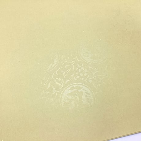 全懐紙 新鳥の子 薄具引 中色新沙色型打切箔布目   1枚売り