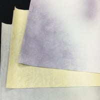 半切 手漉楮画箋　上下隅枡目銀加工　かすみボカシ　（一枚売り）