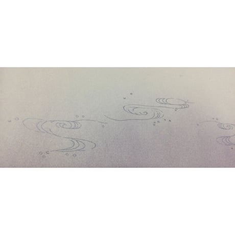 30×100㎝　新鳥の子　裾ぼかし紋様（流水紋）　1枚売り