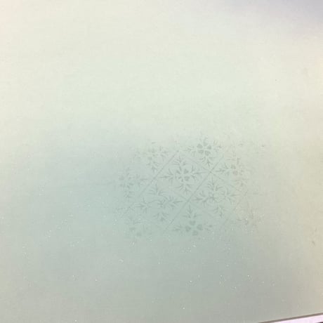 全懐紙 新鳥の子 薄い具引 三色特殊上下隅ボカシ 新沙色型打金銀砂子ローラー  1枚売り