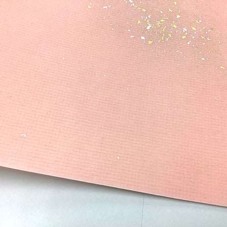 【限定】25×100㎝　王朝紙　染砂子(ﾋﾟﾝｸ）　1枚売り