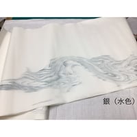 2尺×6尺　新No.24-6　白地墨流し色銀型打金銀砂子切箔　１枚売り