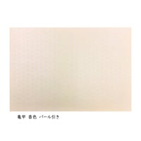 【在庫限り・旧価格】半懐紙 本鳥の子 染からかみ紋様（亀甲パール引き） 1枚売り