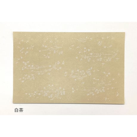 【箔焼けあり】清書用 三十六人集紋様 染全体砂子 銀パールどり (22×33㎝）  1枚売り