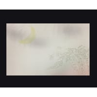 全懐紙　本鳥の子　染ぼかし紋様（秋草と月）1枚売り