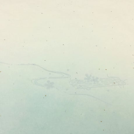 25×100㎝　ゆきやなぎ　裾ぼかし花いかだ紋様　1枚売り