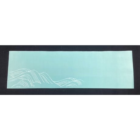 30×100㎝　新鳥の子　染波紋様砂子（水色）1枚売り