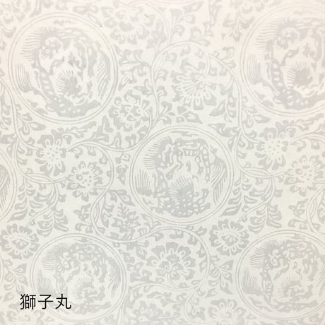全懐紙　本鳥の子　からかみ紋様パールどり（白）1枚売り