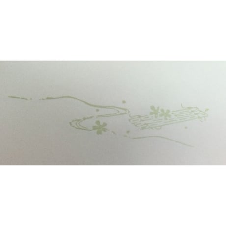 30×100㎝　新鳥の子　裾ぼかし花いかだ紋様（ピンク）1枚売り