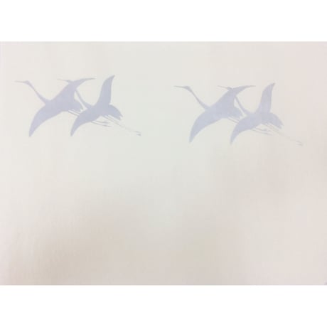 30×100㎝　新鳥の子　ぼかし紋様（波に鶴）　1枚売り