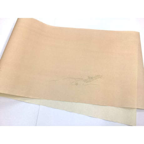 30×100㎝　新鳥の子　染花いかだ紋様（肌色）1枚売り