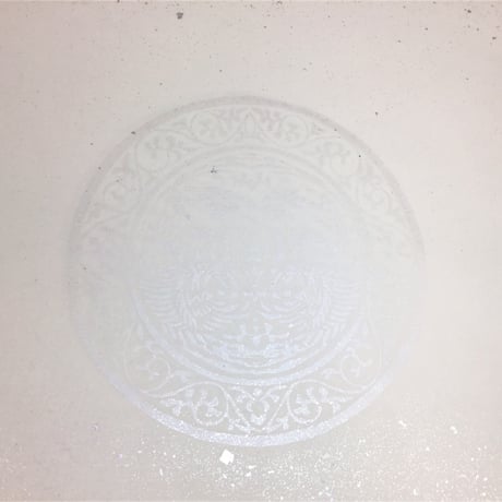 30×100㎝　あじさい　瓦当紋様パールどり上下切箔砂子（白）　1枚売り