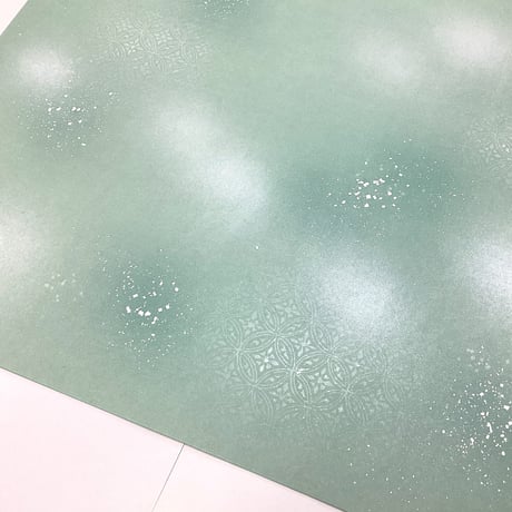 全懐紙　石州楮紙　色引き同色ぼかし銀小切箔砂子銀泥柄入　1枚売り