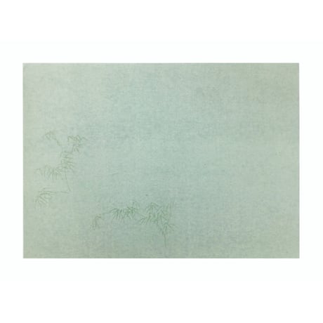 半懐紙　本鳥の子　染紋様（笹）（砧打ち無し）　1枚売り