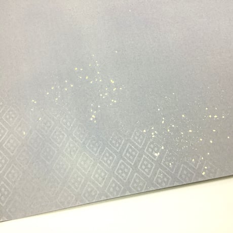 全懐紙 新鳥の子 薄具引 中色新沙色型打切箔布目   1枚売り