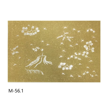 清書用 手描き 三十六人集紋様 染全体砂子（濃茶系） 1枚売り