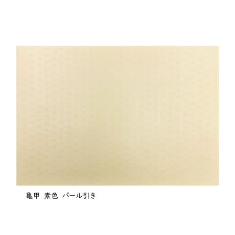 【在庫限り・旧価格】半懐紙 本鳥の子 染からかみ紋様（亀甲パール引き） 1枚売り