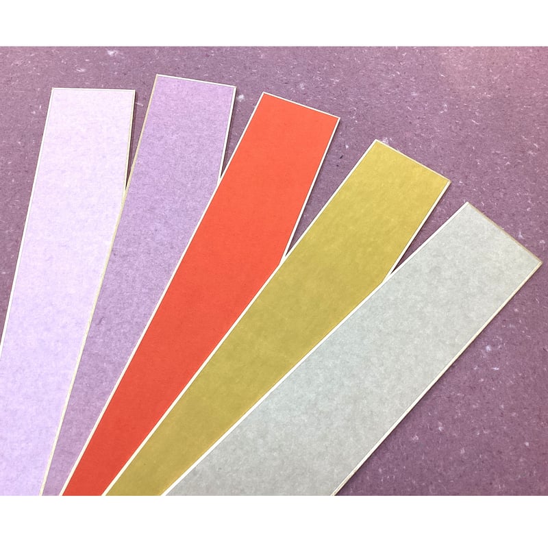 数量限定 短冊 染 5色アソートセット 5枚入 | かな料紙専門店 こきん