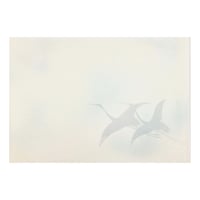 【難アリ・50％off】全懐紙　本鳥の子 染ぼかし紋様砂子（鶴）1枚売り