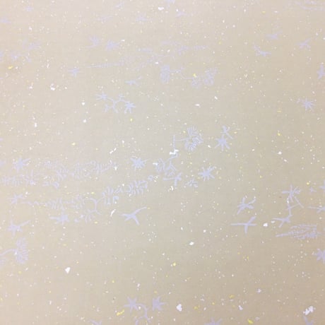 清書用 三十六人集紋様 染全体砂子 銀パールどり (22×33㎝）  1枚売り