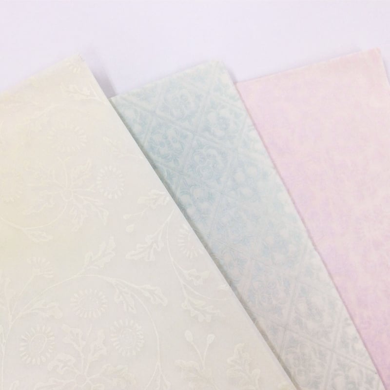 全懐紙 麻紙 2色ぼかしからかみ紋様色パールどり 1枚売り | かな料紙