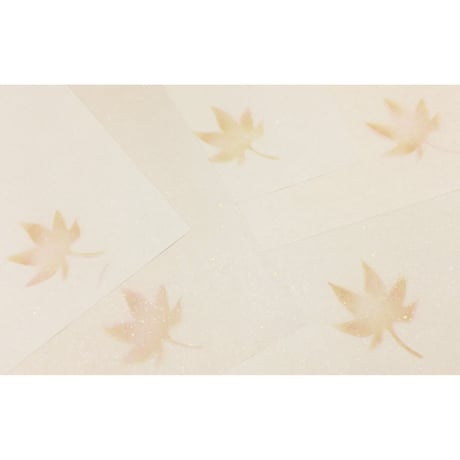 全懐紙　本鳥の子　染もみじ紋様砂子　1枚売り