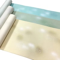 1尺×3尺　二番鳥の子　色引き全体ボカシ銀泥色型ぼかし　銀小切箔砂子
