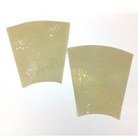 【限定】扇面 本鳥の子　金泥刷毛紋様切箔砂子⑩　グレー（18×18×19）2枚組