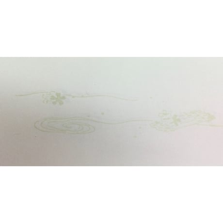 30×100㎝　新鳥の子　裾ぼかし花いかだ紋様（ピンク）1枚売り