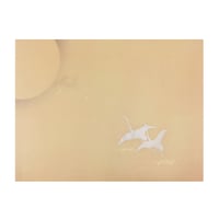 全懐紙　本鳥の子　月に鶴紋様砂子　1枚売り