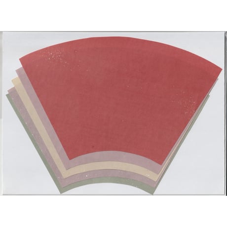 【特価】こきん製 本鳥の子 扇面いろいろセット 13.5×24×15㎝　5枚入