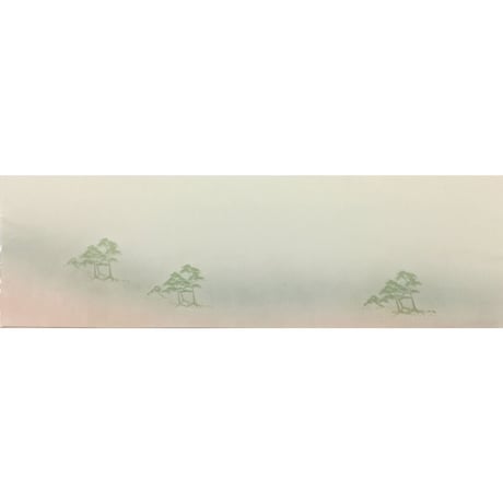 30×100㎝　新鳥の子　裾2色ぼかし三本松紋様砂子　1枚売り