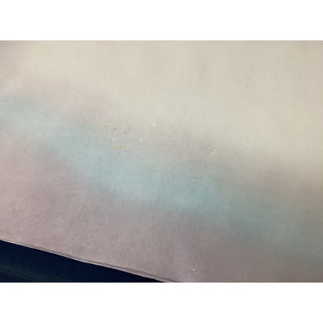 ●1.75×7.5尺　楮紙（５B)三色上下隅ボカシ金銀中小切箔金砂子　5枚入（箱入り）  （No.3200）