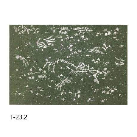清書用 手描き 三十六人集紋様 染全体砂子（濃緑系） 1枚売り