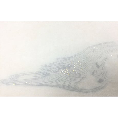 30×90㎝ 赤麻紙　墨流し紋様金銀砂子　1枚売り