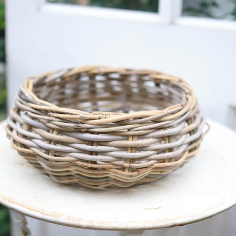 自分で植える花苗セット　シクラメンアレンジレッドver.ラタンバスケット付き
