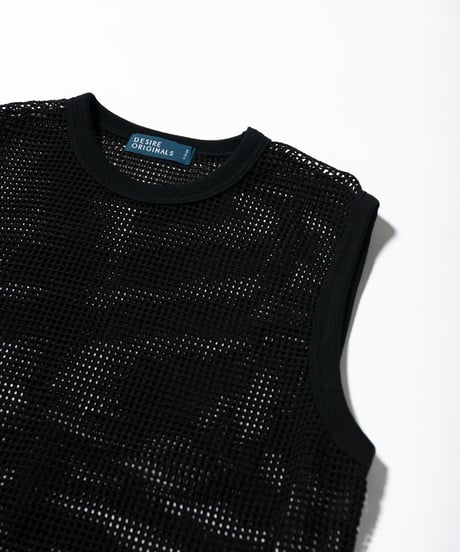 REVEAL MESH SLEEVELESS TOP
