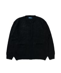 CREWNECK ZIP-UP MOHAIR CARDIGAN