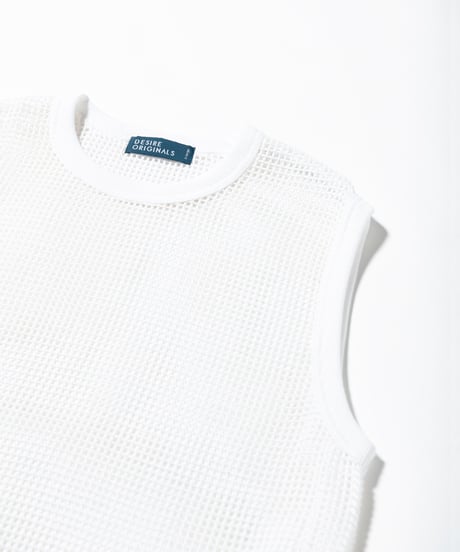 REVEAL MESH SLEEVELESS TOP