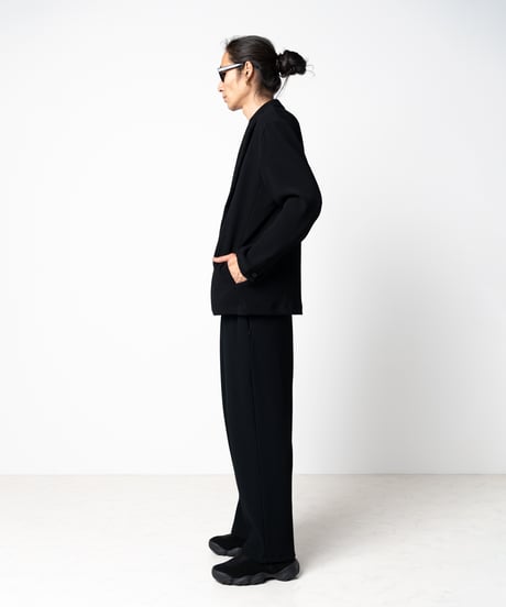 BLACKDYED RIPPLE PANTS