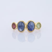 tanzanite tourmaline peridotリング