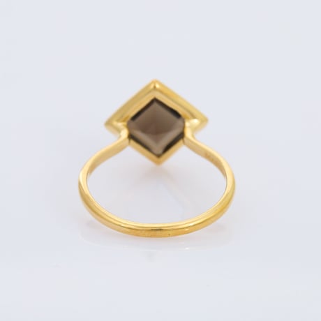 smoky quartz squareリング