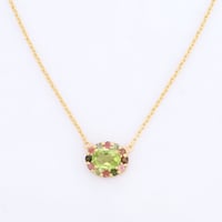 peridot multicolor tourmalineネックレス