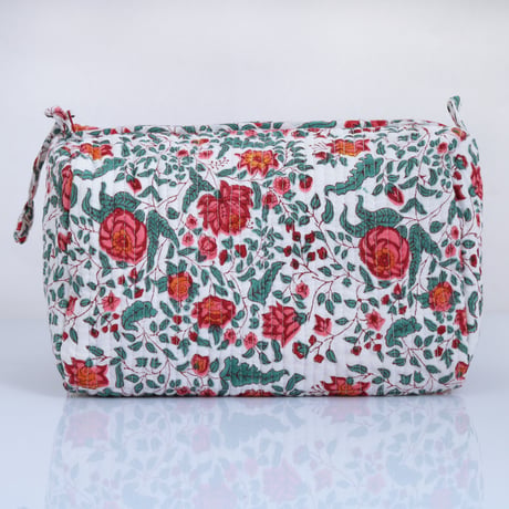 floral printコスメポーチ (M)