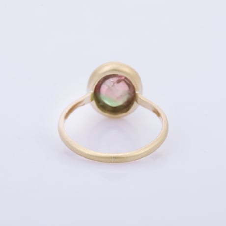 【limited collection】k10 matt pink with light green bi-color tourmalineリング