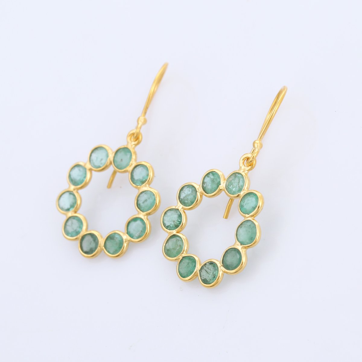 Mastani エメラルド　ピアス emerald round hoopピアス | MASTANI