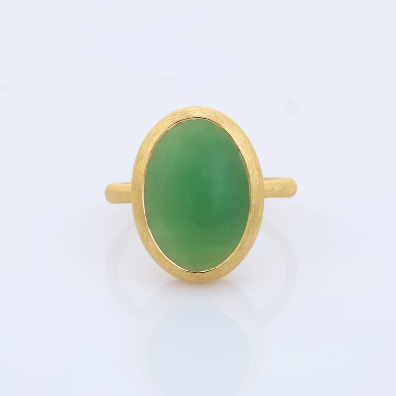 oval green chrysopraseリング | MASTANI