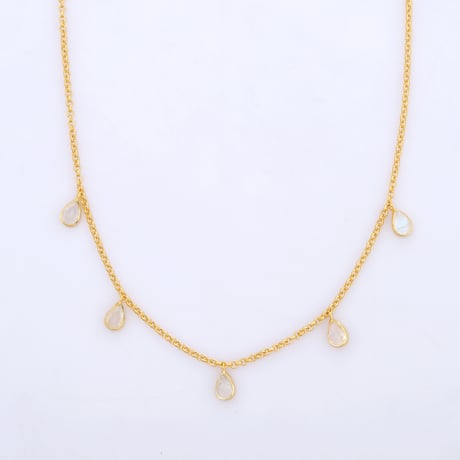 moonstone dropsネックレス