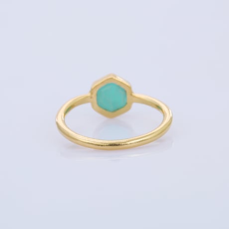 hexagon amazoniteリング