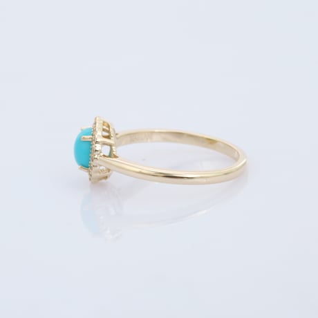 【LIMITED K14】arizona turquoise with diamond accentsリング